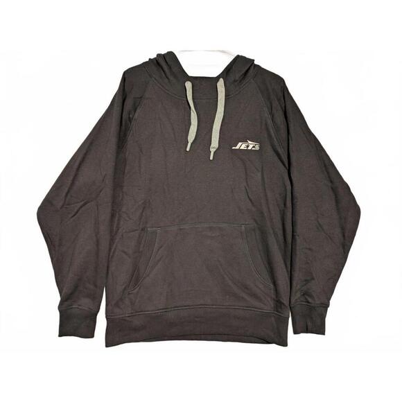 New York Jets NY Hoodie Pullover Sweatshirt Jet Logo Mens Medium Drawstrings - Picture 1 of 9